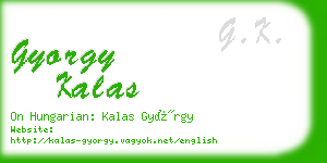 gyorgy kalas business card